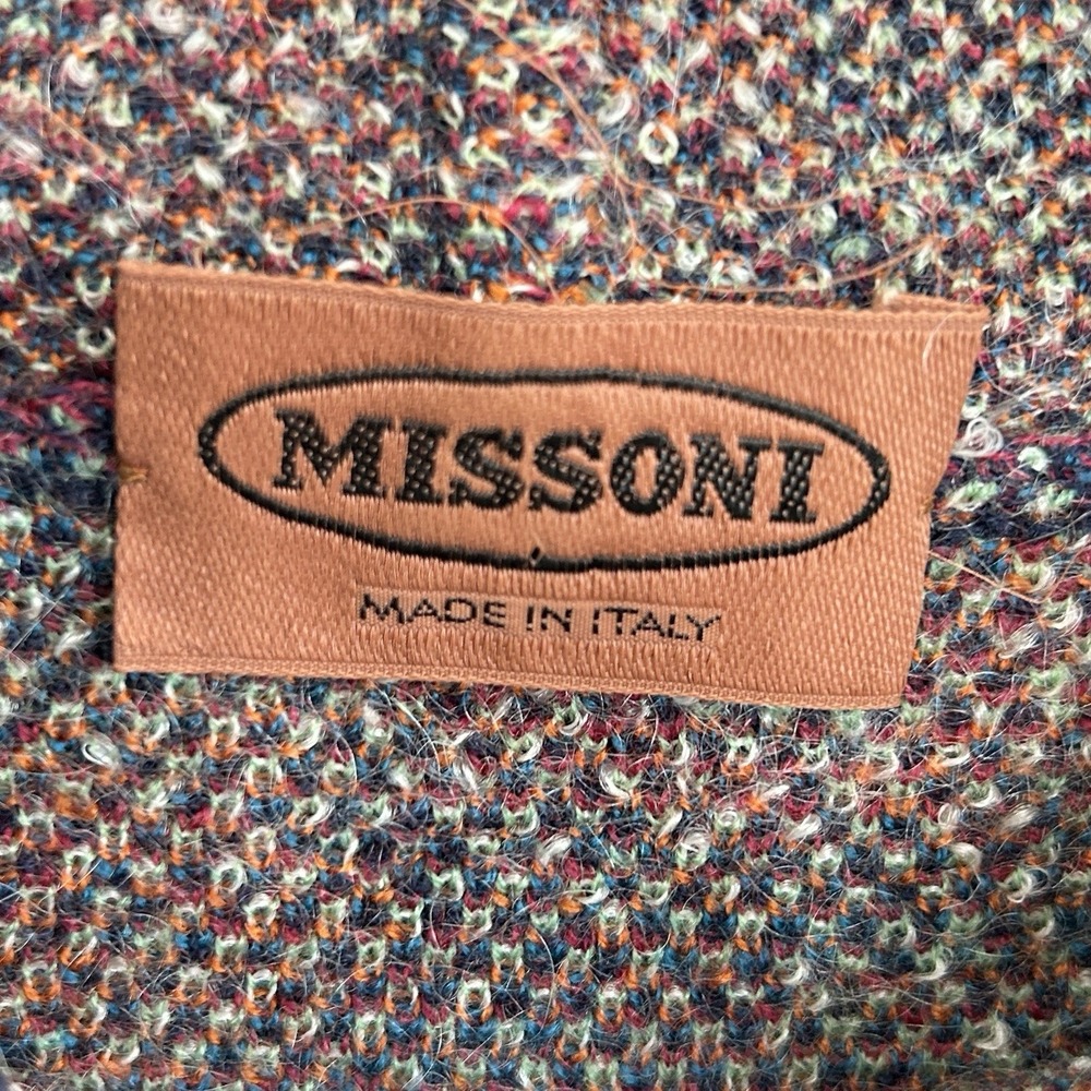 VTG Missoni Floral Tapestry Knit Tunic Sweater M Art Wool Alpaca Jacquard Italy - Picture 7 of 10